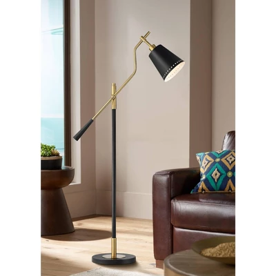 Possini Euro Design Modern Pharmacy Floor Lamp 54" Tall Matte Black Warm Gold Adjustable Metal Shade for Living Room Reading House Possini Euro Design Modern Pharmacy Floor Lamp 54" Tall Matte Black Warm Gold Adjustable Metal Shade For Living Room Reading House -Target Lighting Store GUEST e791b56b 06ea 40ff 9094 2ea476f613a9
