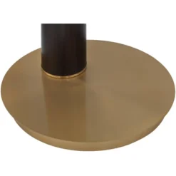 Possini Euro Design Mid Century Modern Arc Floor Lamp 72 1/2" Tall Espresso Warm Gold Metal White Linen Drum Shade For Living Room -Target Lighting Store GUEST e7946ad1 d483 447b a6b8 dc1d28fdf264