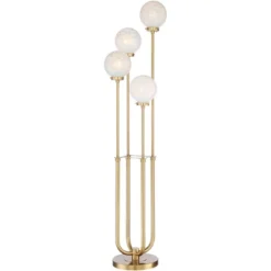 Possini Euro Design Mid Century Modern Glam Style Floor Lamp 4-Light LED 68.5" Tall Warm Gold Glass Globe Shade For Living Room House Uplight -Target Lighting Store GUEST e9c2467f d0e9 4e17 9ce8 b05c84c2f2bc
