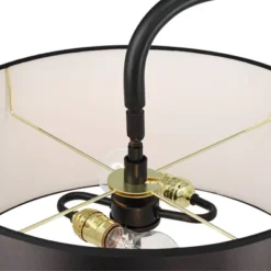 Possini Euro Design Raven Modern 66" Tall Chairside Arc Table Lamp Matte Black Metal Fabric Drum Shade For Living Room Reading Bedroom -Target Lighting Store GUEST eb73aded 6f9b 4867 98f9 72c46973dbb1