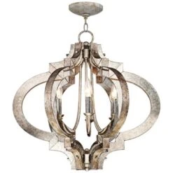 Possini Euro Design Ornament Aged Silver Gold Bronze Chandelier 23 1/4" Wide Industrial 6-Light Fixture For Dining Room Foyer Kitchen Island Entryway -Target Lighting Store GUEST ef6d5d09 5110 4f8e a708 24150da0ceec
