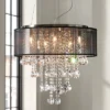 Possini Euro Design Bretton Brushed Nickel Chandelier 22" Wide Modern Clear Glass Crystal Black Sheer Shade 12-Light Fixture For Dining Room Kitchen -Target Lighting Store GUEST f10ebe23 8f93 4f29 982e f1c0438fd2c5