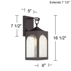 Possini Euro Design Tyne Modern Outdoor Wall Light Fixture Bronze 16 1/2" Seedy Glass For Post Exterior Barn Deck House Porch Yard Posts Patio Home -Target Lighting Store GUEST f6946aff 7a43 4982 85c7 71bb496104e5