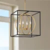 Possini Euro Design Black Warm Brass Cage Foyer Pendant Chandelier 16 1/2" Wide 4-Light Mid Century Modern For Dining Room House -Target Lighting Store GUEST f753ce7e f136 42ac 95eb 2a4daec68738