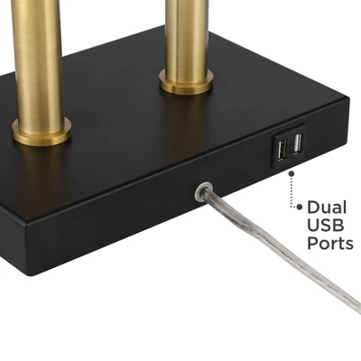 Possini Euro Design Keegan Modern Desk Lamp 24" High Warm Brass with Dual USB Charging Ports LED Adjustable Black Shade for Bedroom Living Room Desk Possini Euro Design Keegan Modern Desk Lamp 24" High Warm Brass With Dual USB Charging Ports LED Adjustable Black Shade For Bedroom Living Room Desk -Target Lighting Store GUEST f7c5654c 2ff0 4368 9784 4f28f7aa76ef