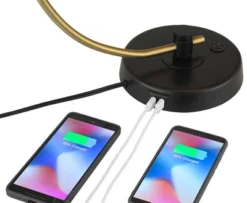 Possini Euro Design Modern Mid Century Desk Lamp 28 1/2" Tall Warm Gold Black With Dual USB Charging Ports For Bedroom Living Room Office Reading Home -Target Lighting Store GUEST f9c47d67 9358 47c7 884e 9ac57a4ca8b4