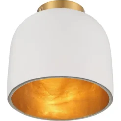 Possini Euro Design Merrick Modern Industrial Ceiling Light Flush Mount Fixture 9 1/4" Wide White Cement Gold For Bedroom Kitchen Living Room Hallway 3 Possini Euro Design Merrick Modern Industrial Ceiling Light Flush Mount Fixture 9 1/4" Wide White Cement Gold For Bedroom Kitchen Living Room Hallway -Target Lighting Store GUEST fbc4bc1b 4c28 4878 bb3e 12a42c5582f7
