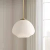 Possini Euro Design Orilla Brass Mini Pendant Light 11 3/4" Wide Mid Century Modern White Opal Glass Shade For Dining Room House Foyer Kitchen Island -Target Lighting Store GUEST fd883ad2 d901 4483 8e60 564f0caa8398