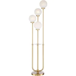 Possini Euro Design Mid Century Modern Glam Style Floor Lamp 4-Light LED 68.5" Tall Warm Gold Glass Globe Shade For Living Room House Uplight -Target Lighting Store GUEST fe7d383c ec2e 495f b7dd d3f06a94be10